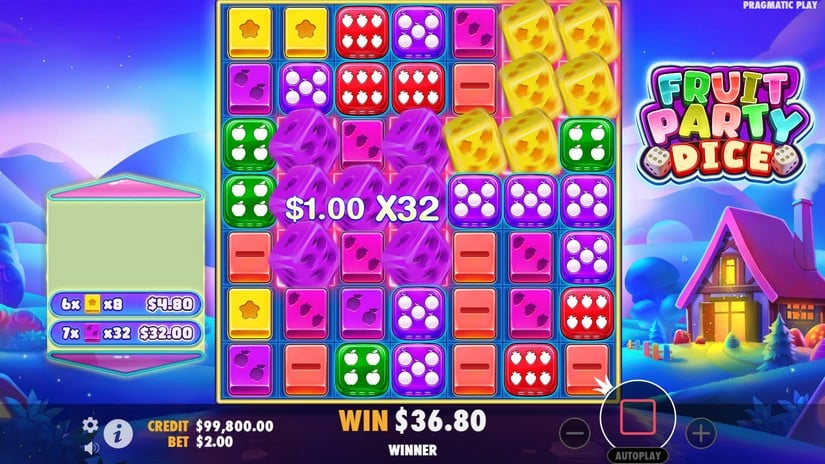 Fruit Party Dice slot screen 2