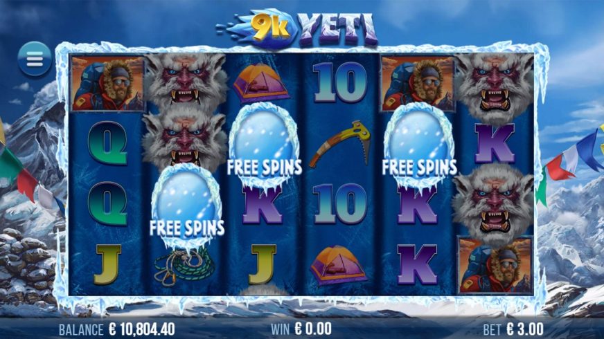 9k Yeti slot screen 2