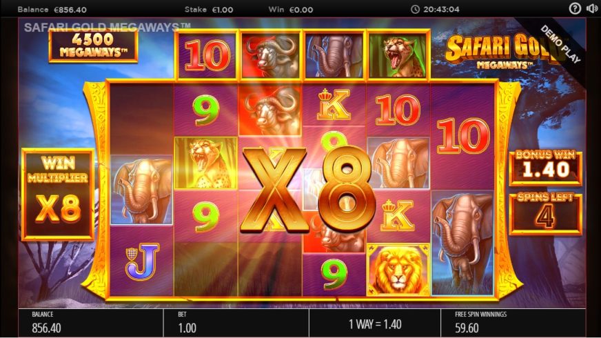 Safari Gold Megaways slot screen 5