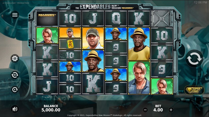 The Expendables New Mission Megaways slot screen 1