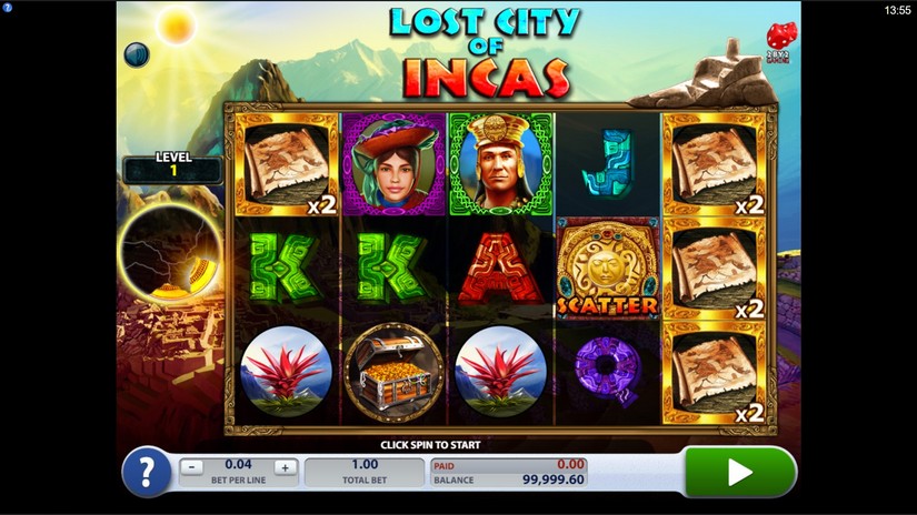 Lost City of Incas slot screen 3