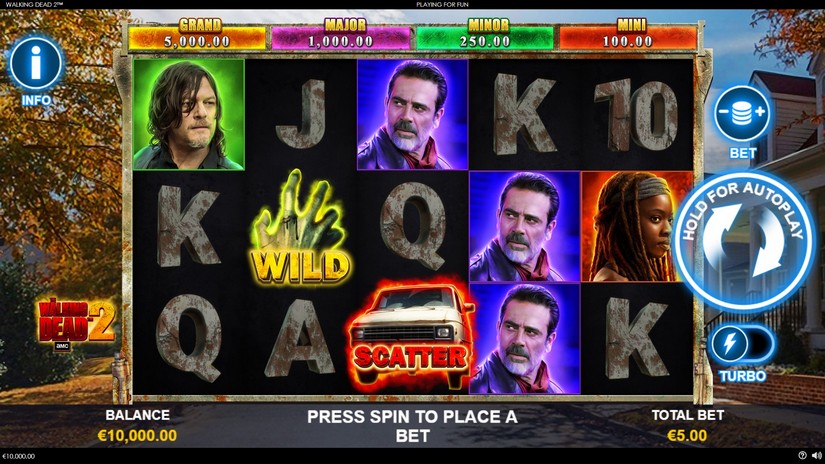 The Walking Dead 2 slot screen 1
