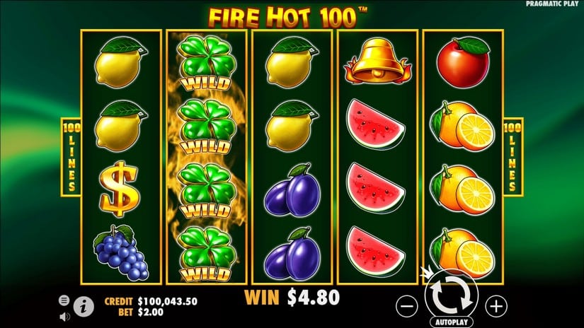 Fire Hot 100 slot screen 4