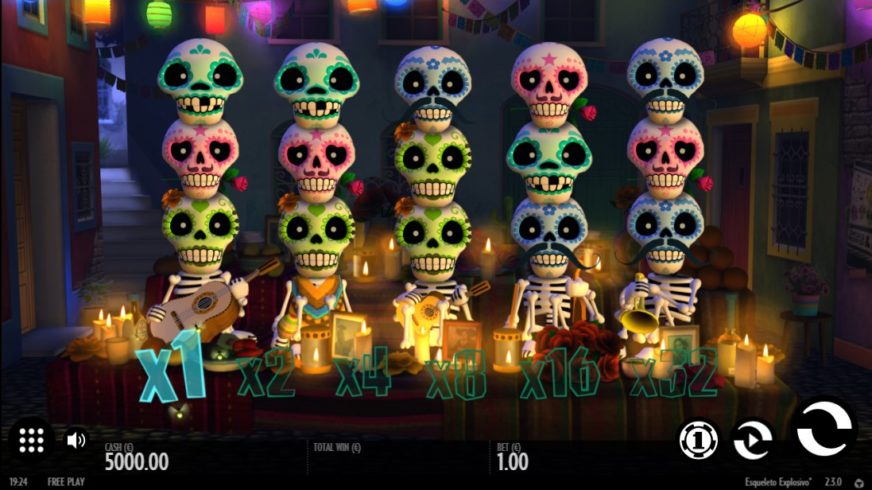 Esqueleto Explosivo slot screen 1