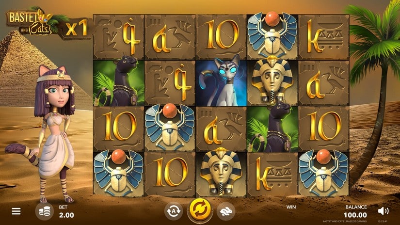 Bastet and Cats slot screen 1