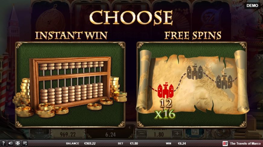 The Travels Of Marco slot screen 3