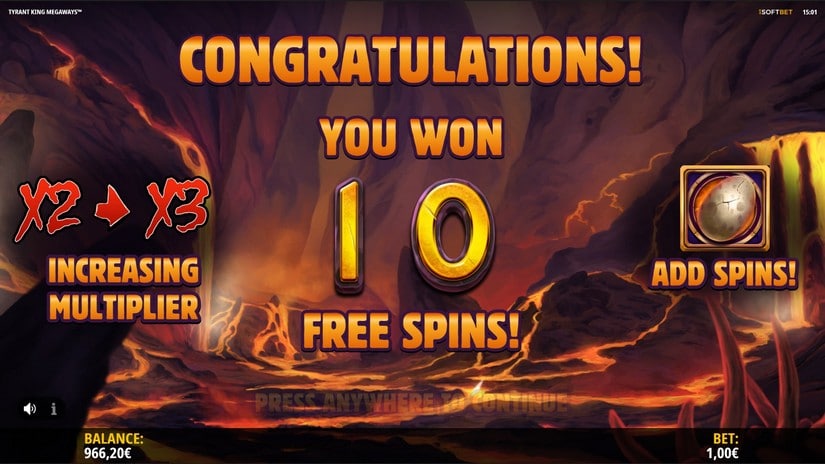 Tyrant King Megaways slot screen 4