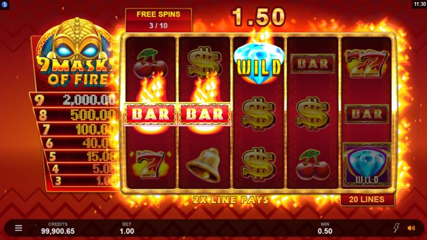 9 Masks of Fire slot screen 6