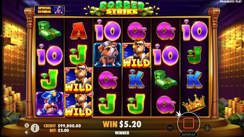 Robber Strike slot screen 4
