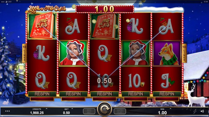 Book of Mrs Claus slot screen 2