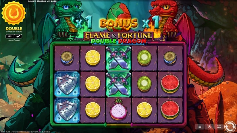 Flame & Fortune Double Dragon slot screen 1