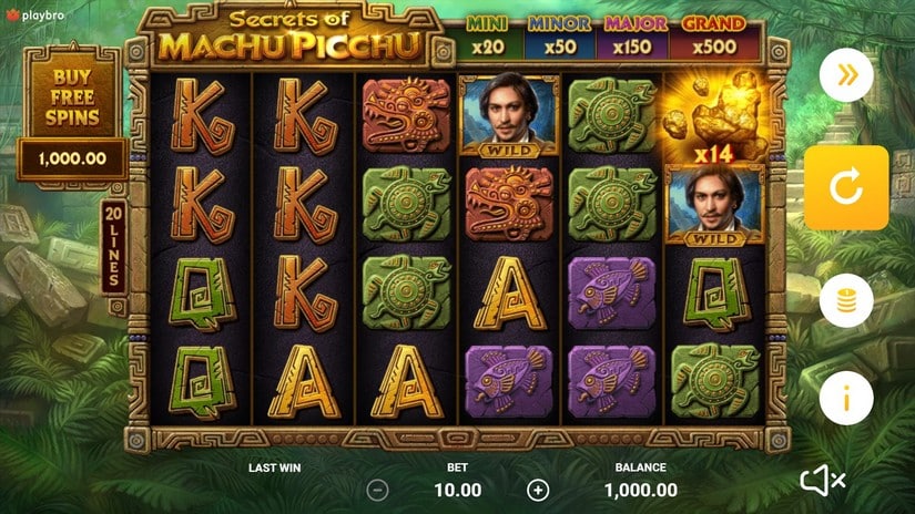 Secrets of Machu Picchu slot screen 1