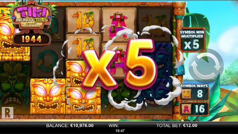 Tiki Infinity Reels Megaways slot screen 2