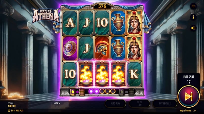 Ways of Athena slot screen 3