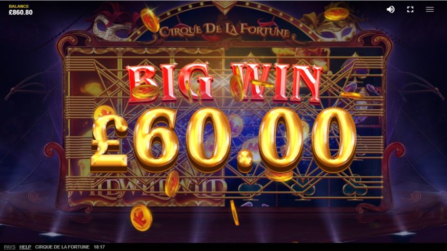 Cirque Dе La Fortune slot screen 3