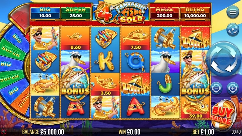 4 Fantastic Fish Gold slot screen 1
