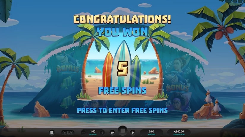 Cowabunga Dream Drop slot screen 3