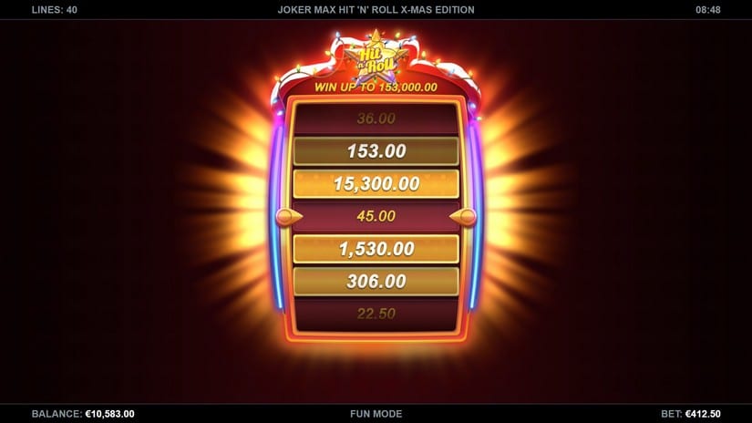 Joker Max: Hit ‘n’ Roll Xmas Edition slot screen 2