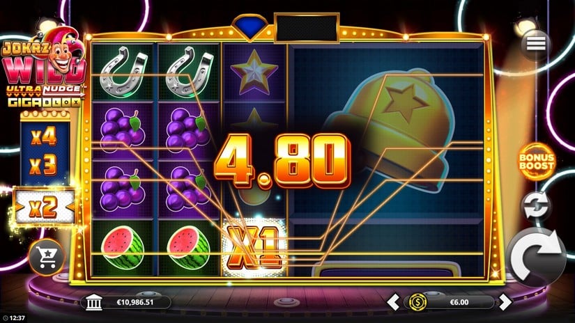 Jokrz Wild Ultranudge Gigablox slot screen 2