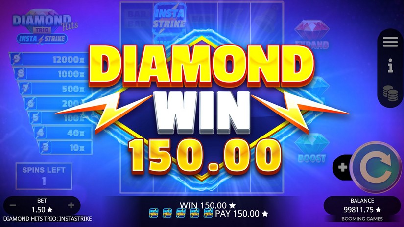 Diamond Hits Trio: InstaStrike slot screen 6