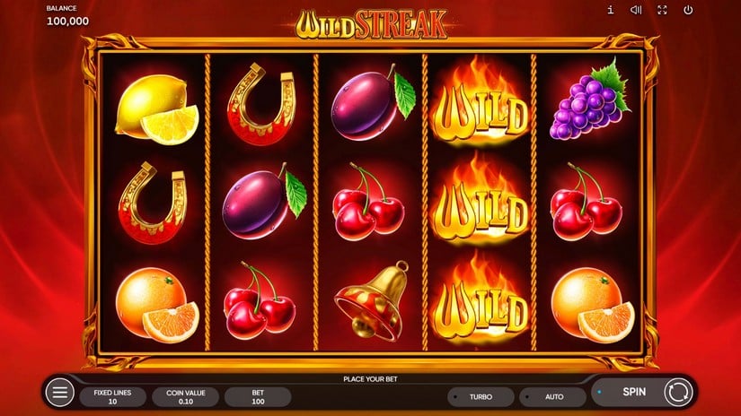 Wild Streak slot screen 1