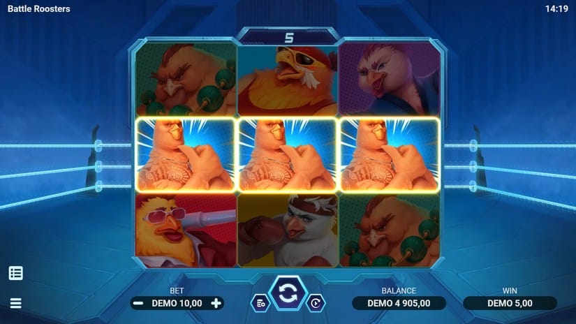 Battle Roosters slot screen 4