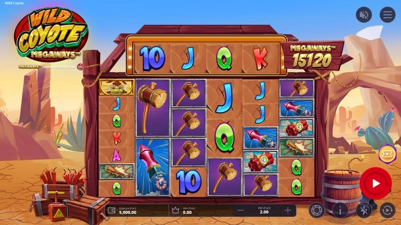 Wild Coyote Megaways slot screen 1