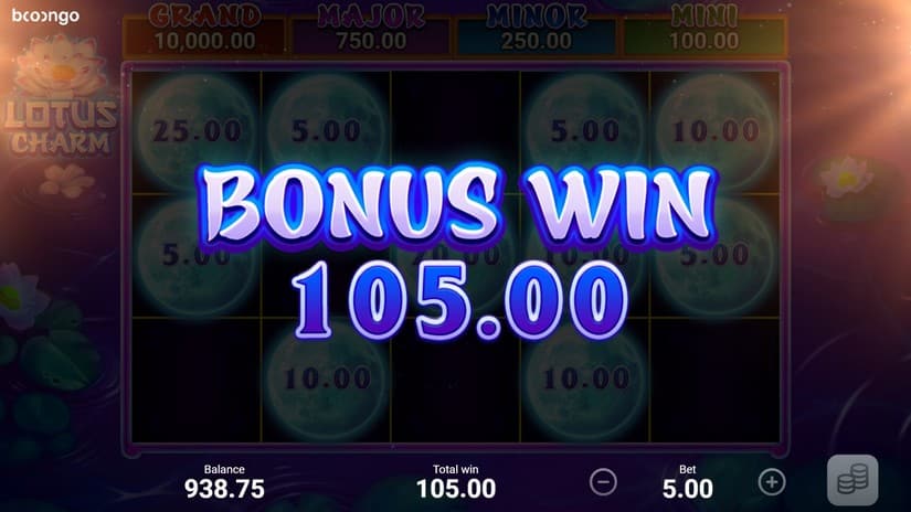 Lotus Charm slot screen 5