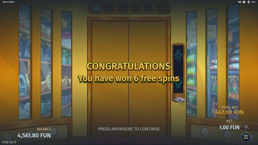 Win-O-Mart slot screen 4