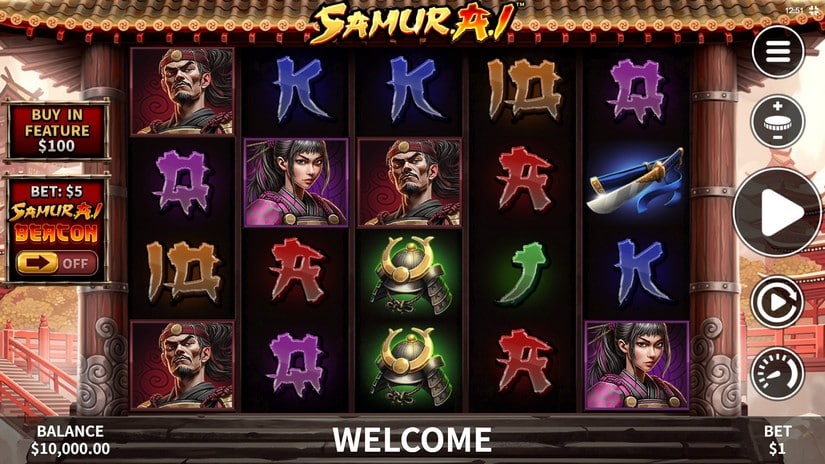 Samur.A.I slot screen 1