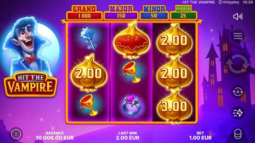 Hit the Vampire slot screen 4