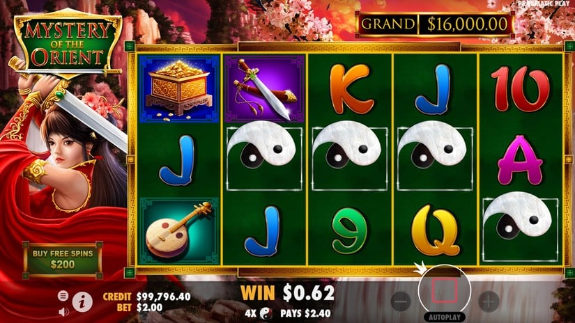 Mystery of the Orient slot screen 3