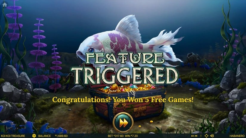 Koi Koi Treasure slot screen 2