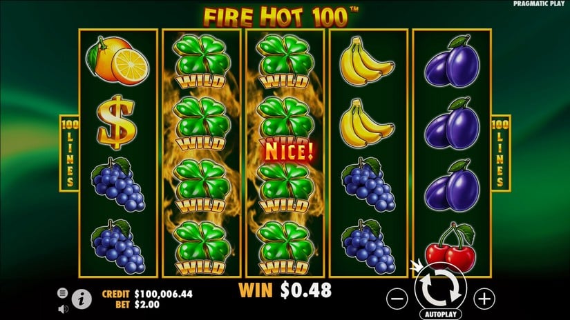 Fire Hot 100 slot screen 3