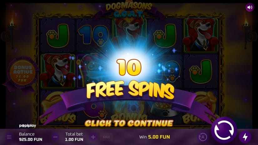 Dogmasons GOAT slot screen 3