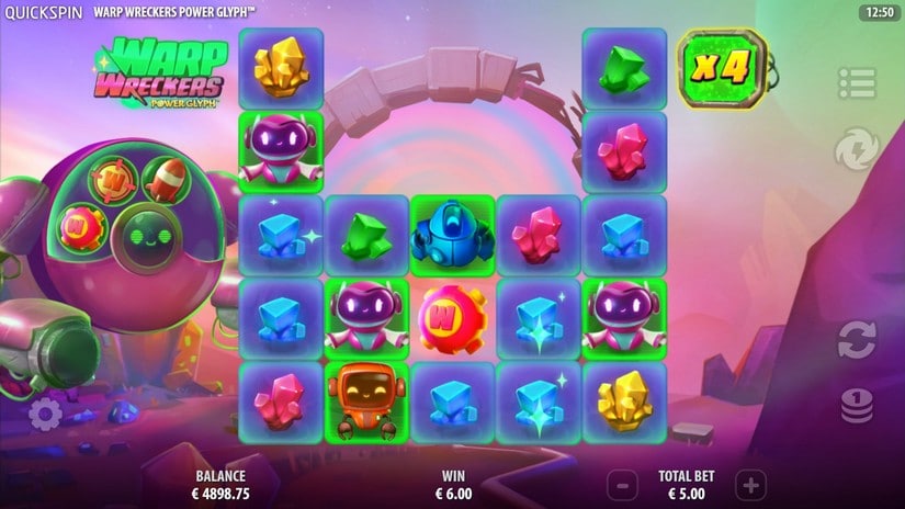 Warp Wreckers Power Glyph slot screen 6