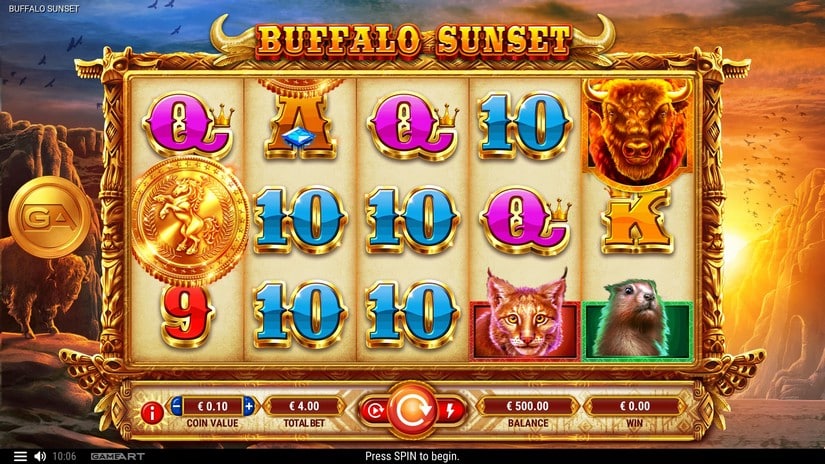 Buffalo Sunset slot screen 1