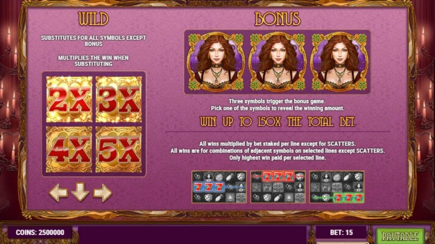 Lady of Fortune slot screen 3