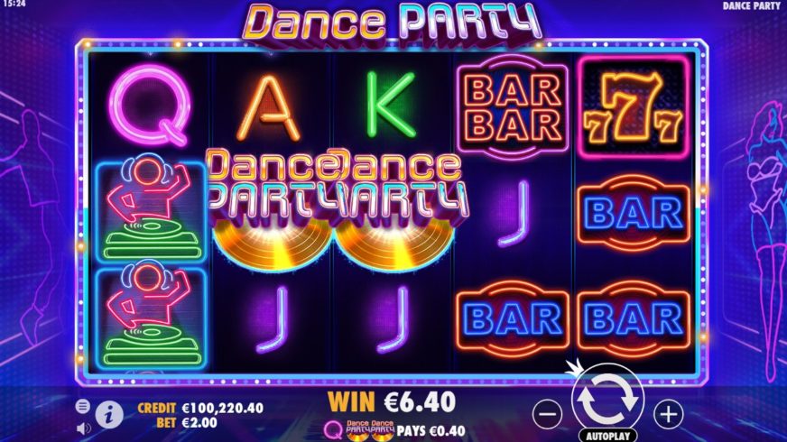 Dance Party slot screen 2