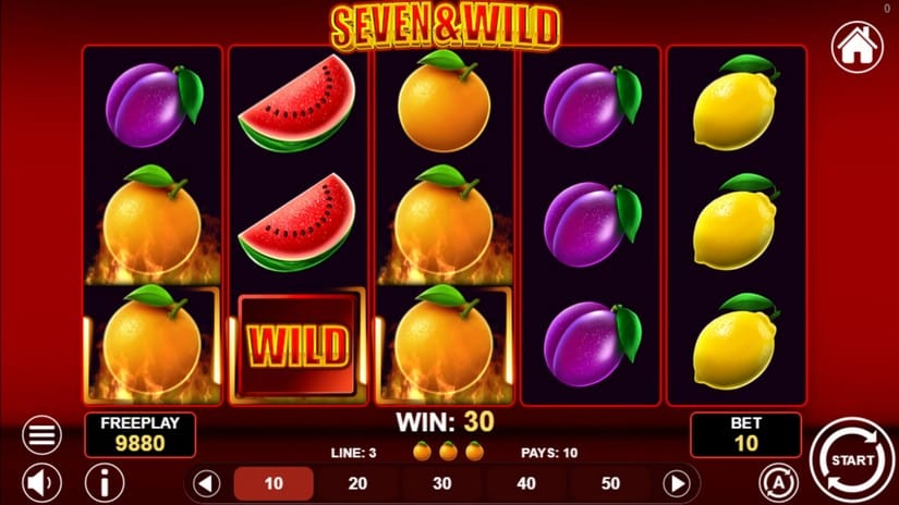 Seven & Wild slot screen 3