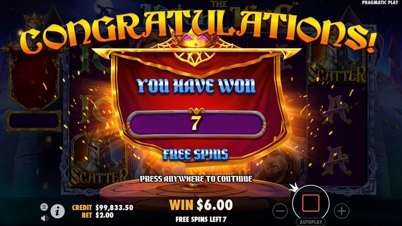 The Knight King slot screen 3