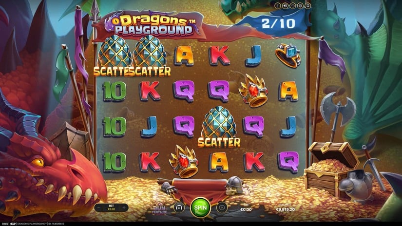 Dragons Playground slot screen 2
