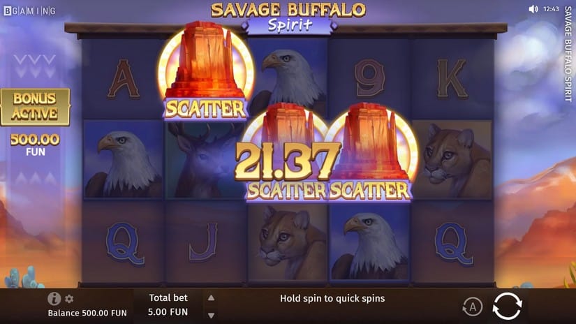 Savage Buffalo Spirit slot screen 2