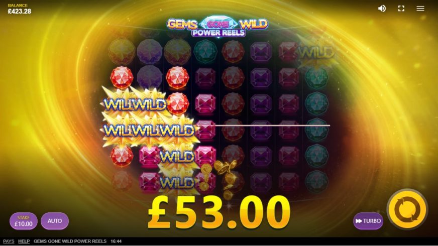 Gems Gone Wild: Power Reels slot screen 4