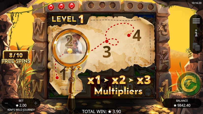 Kim’s Wild Journey slot screen 7