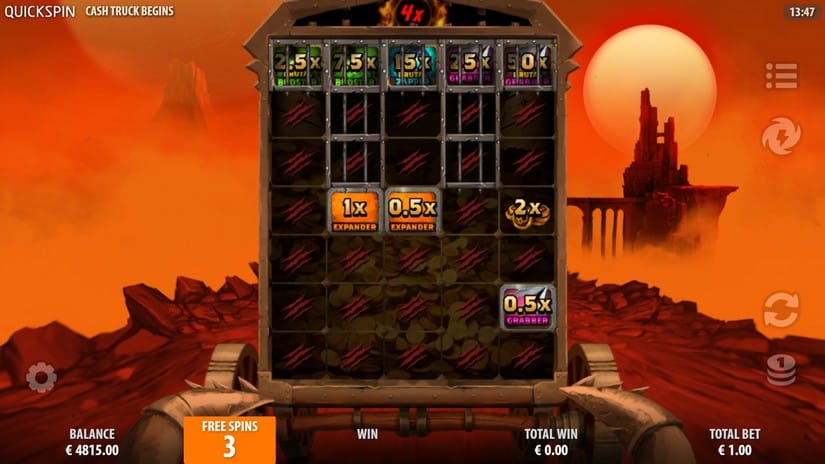 Cash Truck Begins slot screen 4