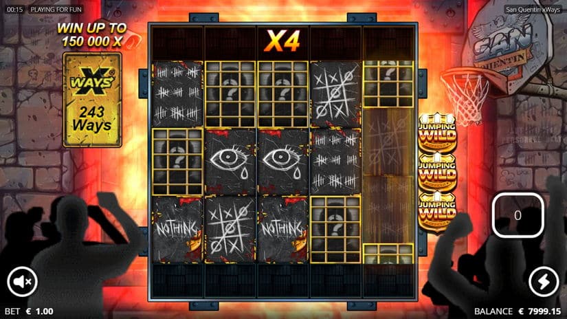 San Quentin xWays slot screen 3
