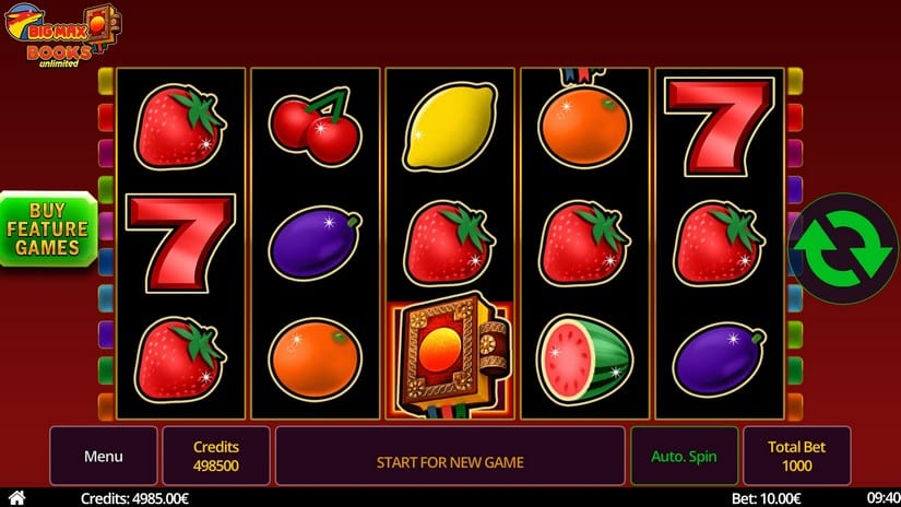 Big Max Books Unlimited slot screen 1