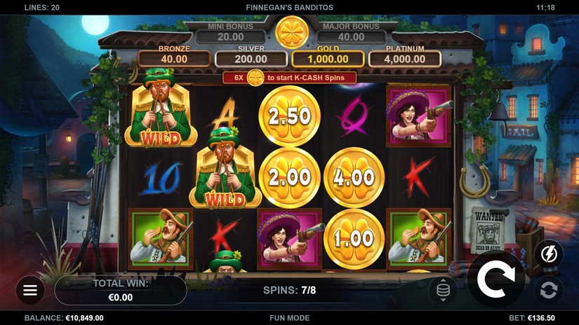 Finnegan’s Banditos slot screen 4