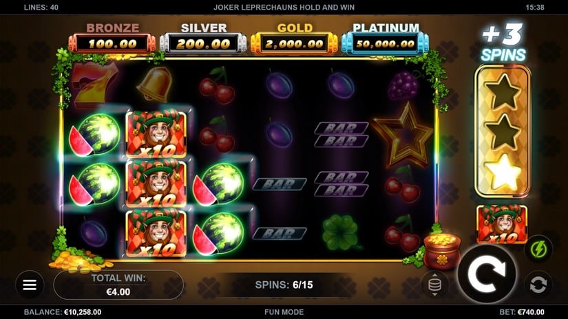 Joker Leprechauns Hold and Win slot screen 4